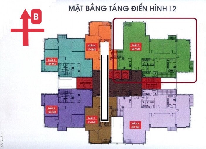 Mặt bằng toà L1 L2 Ciputra - Thông tin chi tiết