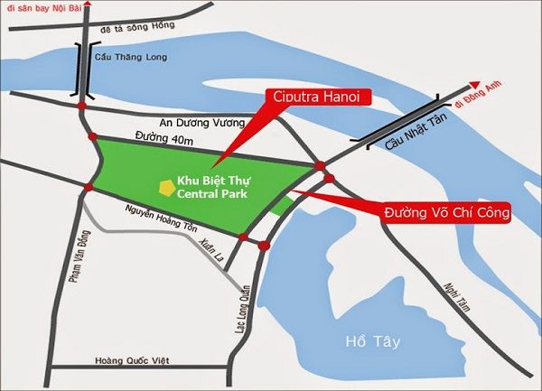 Vị trí dự án Central Park Ciputra