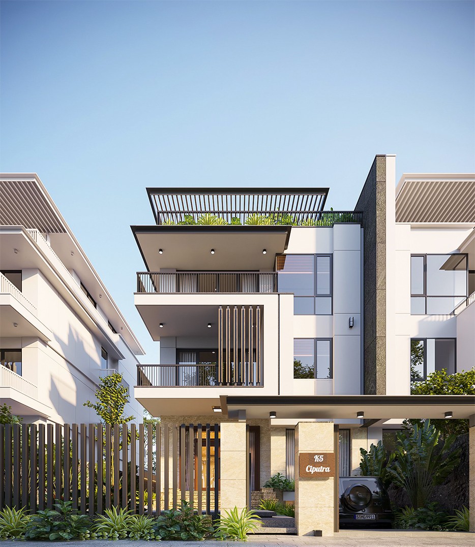 Bán BT đơn lập Ciputra Central Park hướng Tây 200m2 sân vườn rộng - Hầm sâu 6m nhìn sân Golf