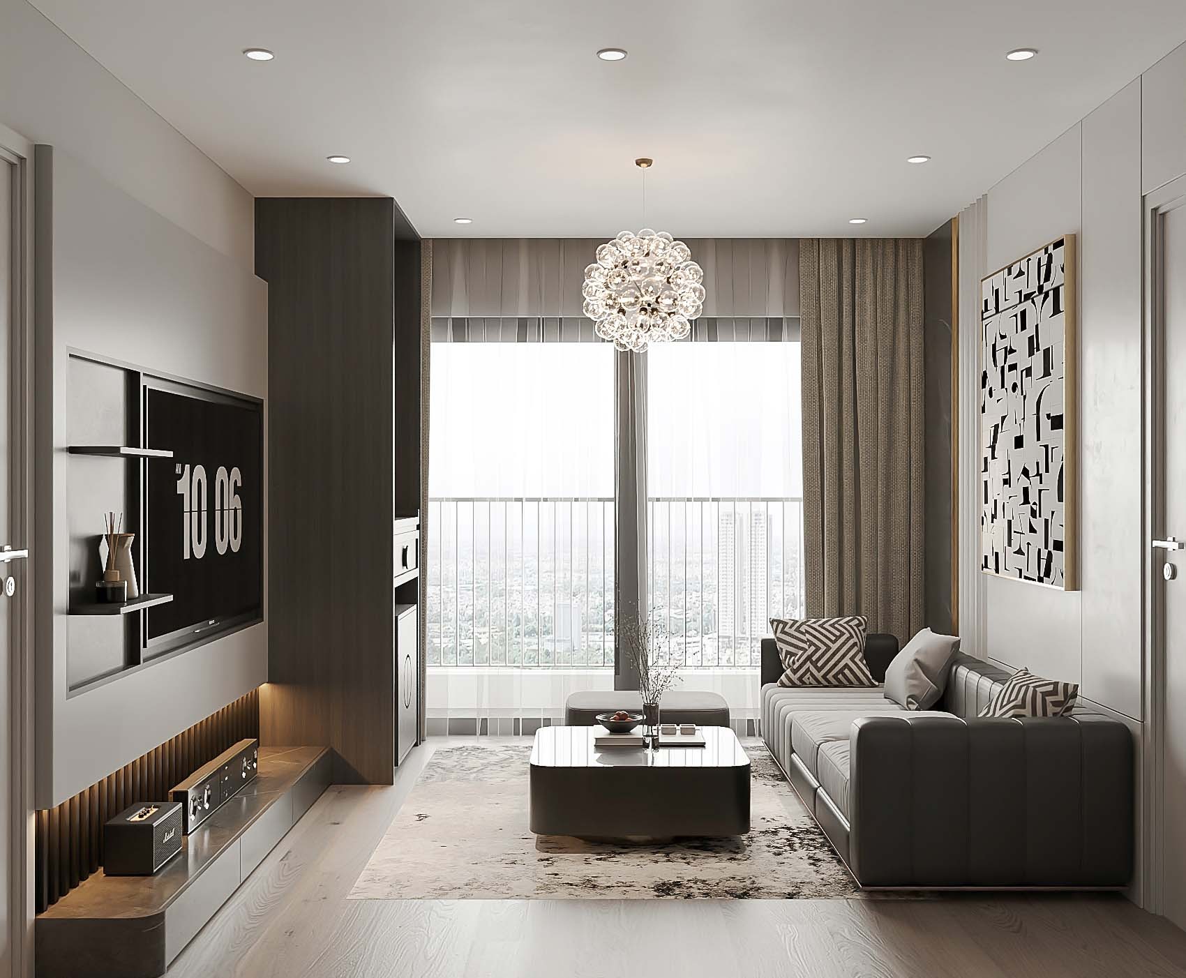 Bán căn hộ 2 phòng ngủ ban công hướng Tây diện tích 98m2 tầng trung Maison Privee Ciputra