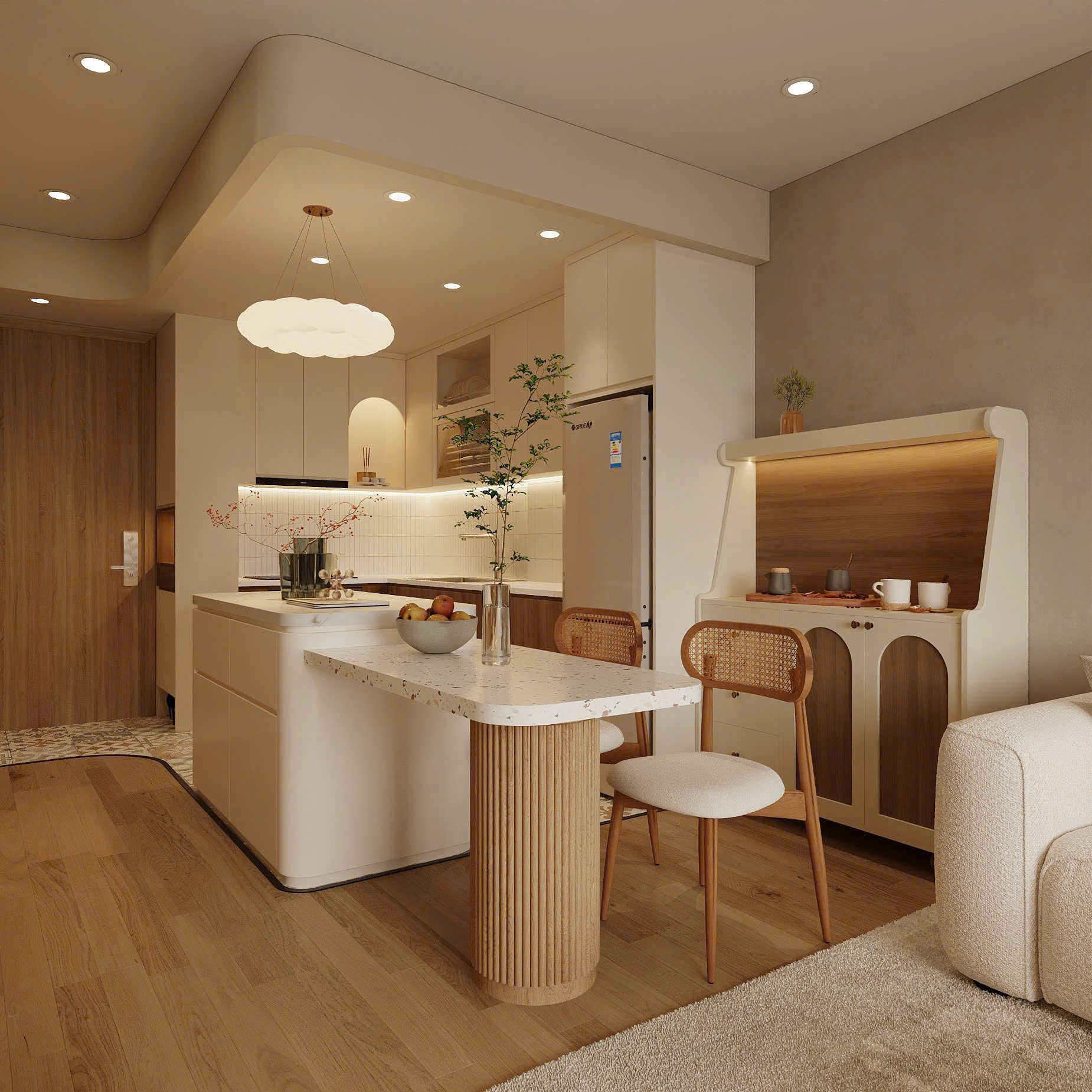 Bán căn hộ 2 phòng ngủ ban công Tây Nam nhìn ra hồ điều hòa Ciputra - Nội thất cơ bản Maison Privee CapitaLand
