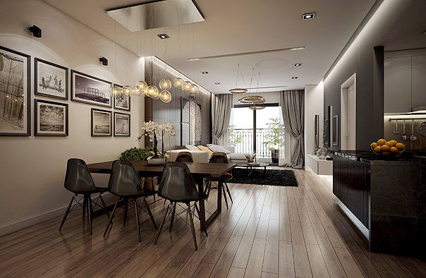 Bán chung cư Maison Privee Ciputra CapitaLand 3 ngủ hoàn thiện cơ bản CĐT ban công hướng Tây