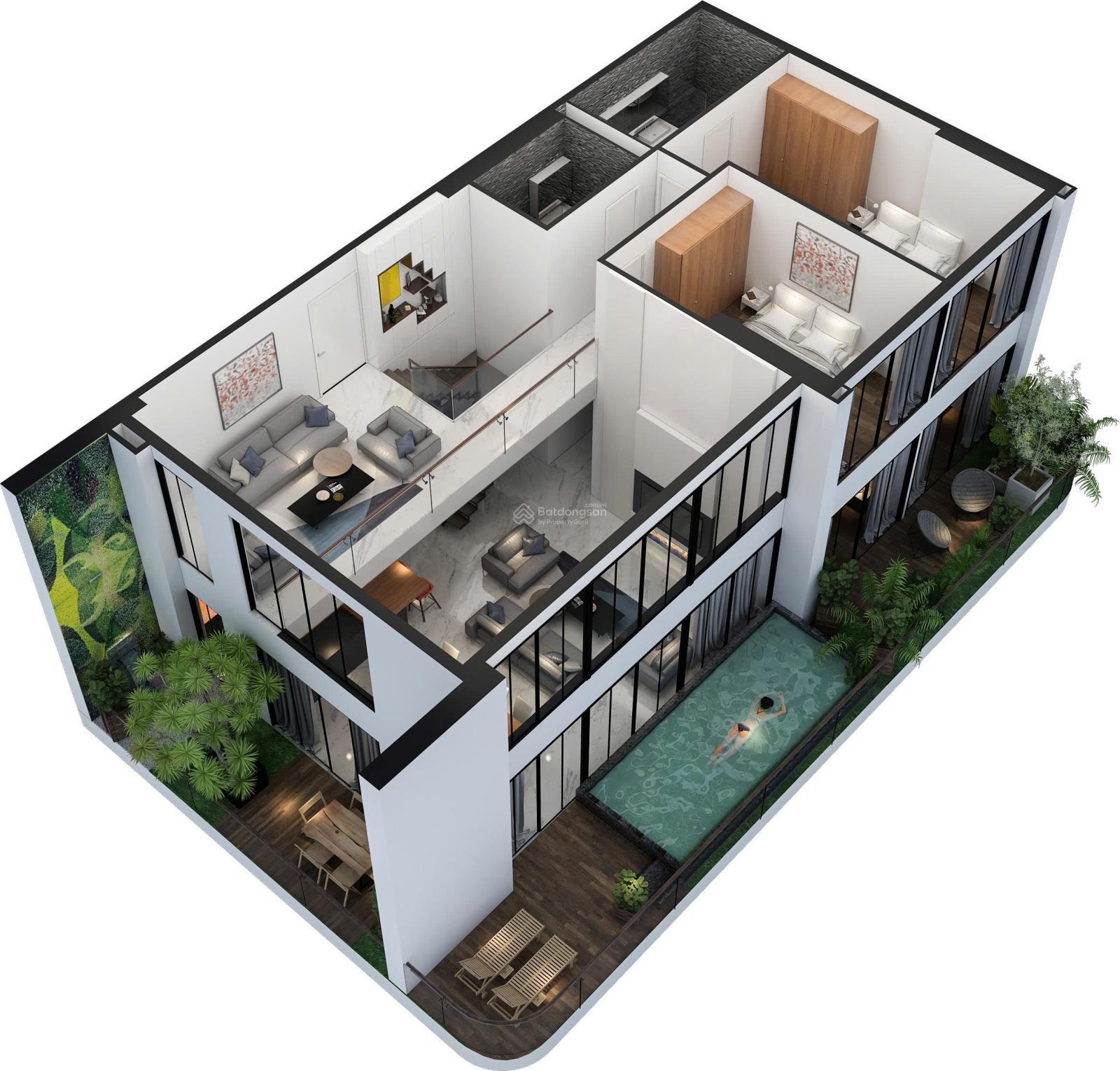 Bán Duplex Sunshine Golden River diện tích 497m2/6 phòng ngủ view sông Hồng, cầu Nhật Tân