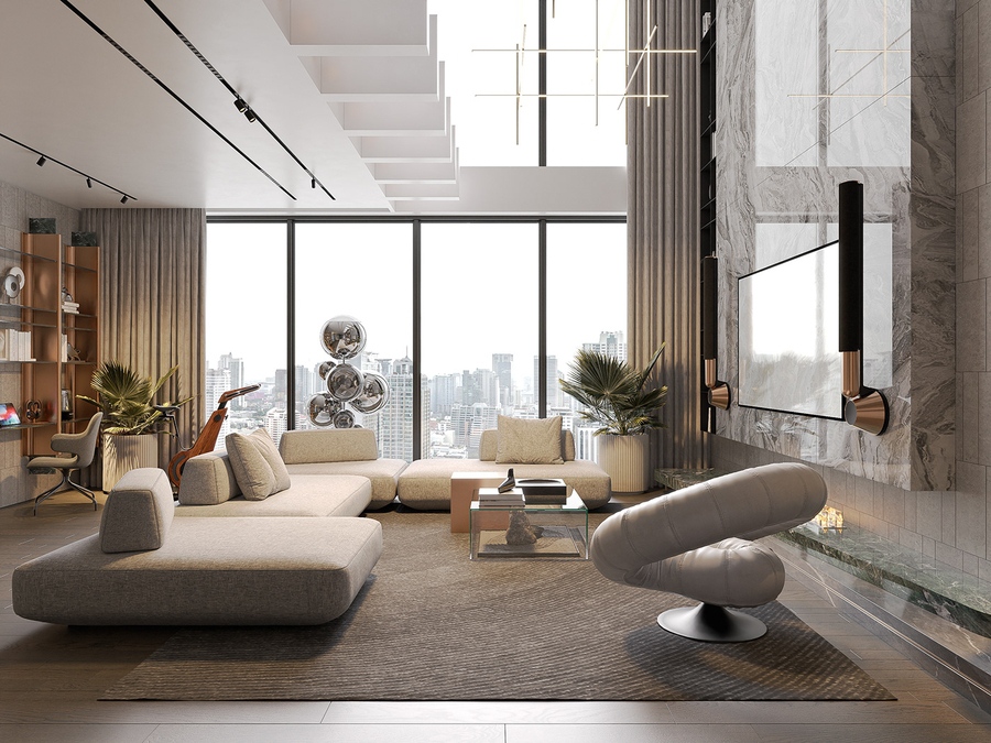 Bán Duplex thông tầng Sunshine River Park Phú Thượng hướng Đông Tứ Trạch kính LowE kịch trần