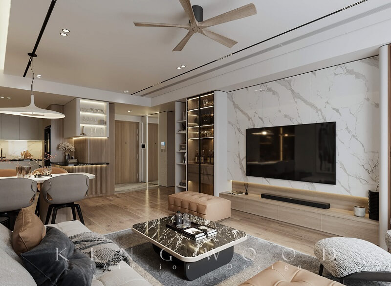Cho thuê căn hộ 2 phòng ngủ đầy đủ nội thất tầng cao Maison Privee Ciputra