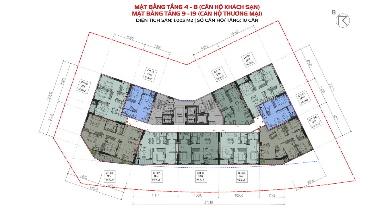 Mặt bằng thiết kế Sunshine Continental Trần Bình và sự tối ưu hóa không gian sống thượng lưu