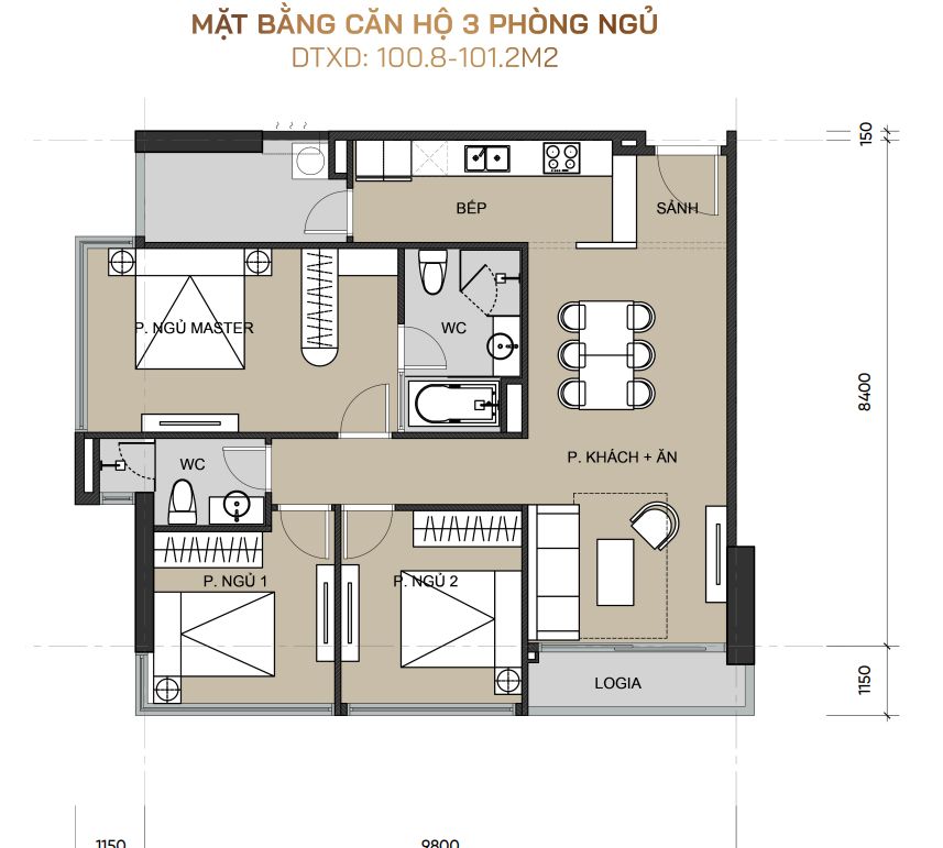 Mặt bằng thiết kế Sunshine River Park Ciputra Hanoi và sự tối ưu hóa không gian sống thượng lưu