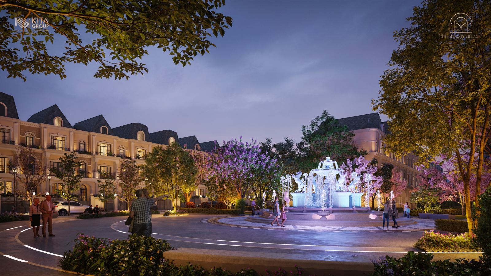 Quảng trường sáng - Phong thủy dự án Kita Capital