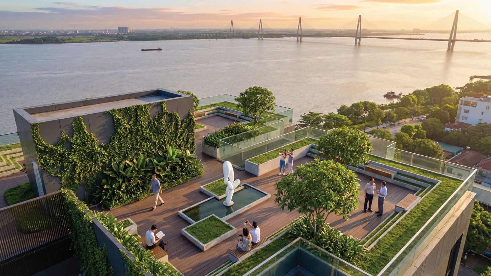 Thiết kế Noble West Lake Hanoi và ngôn ngữ kiến trúc phi mã giữa tầng không Tây Hồ