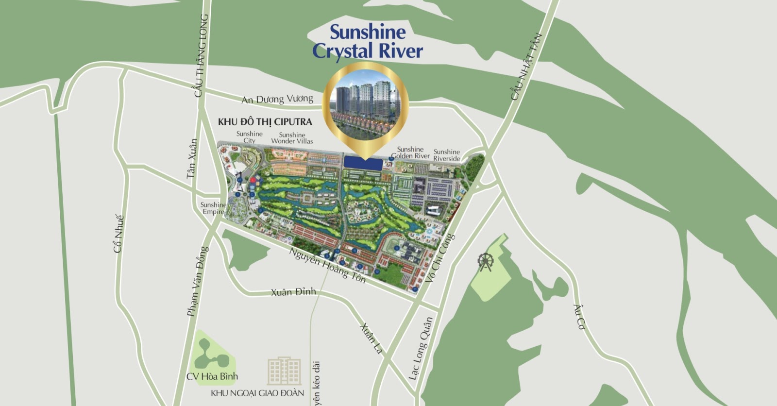 Tiện ích dự án Sunshine Crystal River - Liên kết vùng thuận lợi