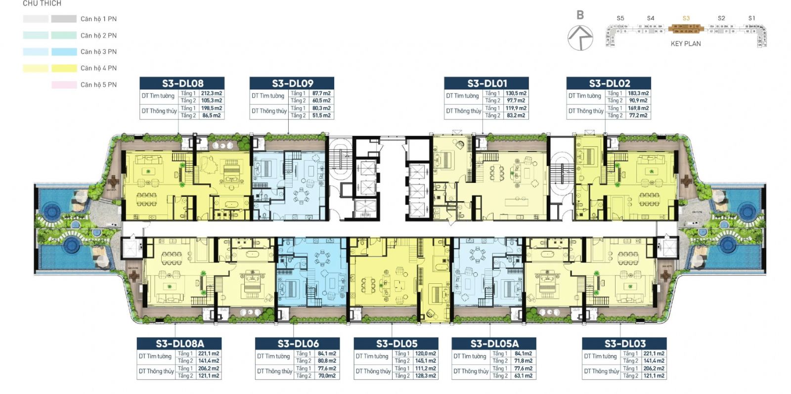 Mặt bằng thiết kế Maison Privée Ciputra Tây Hồ