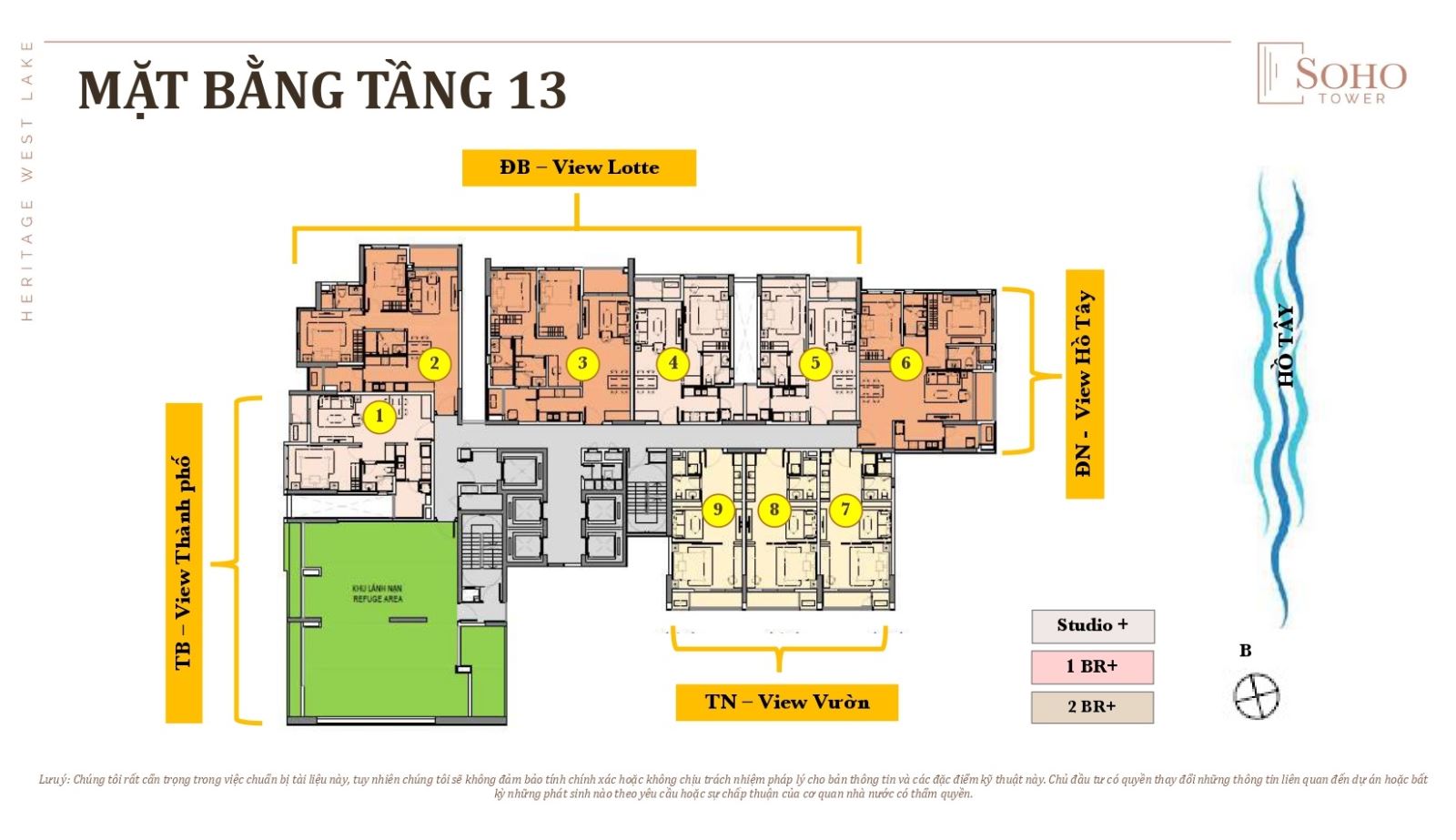 Mặt bằng thiết kế tầng 13