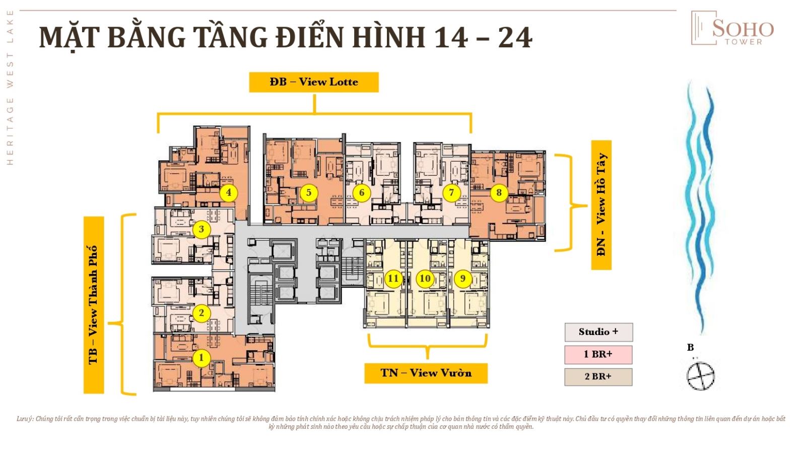 Mặt bằng thiết kế tầng 14-24