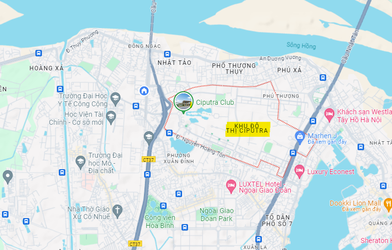 Vị trí Noble Palace Tây Hồ Ciputra