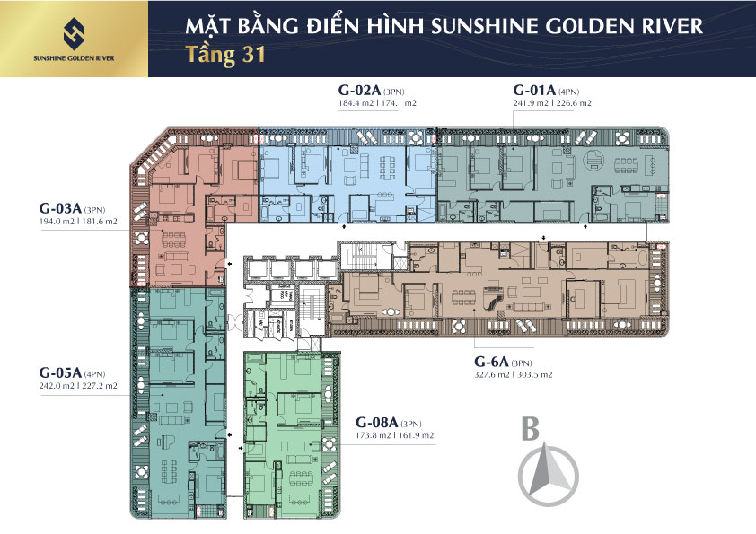 Mặt bằng thiết kế dự án Sunshine Golden River