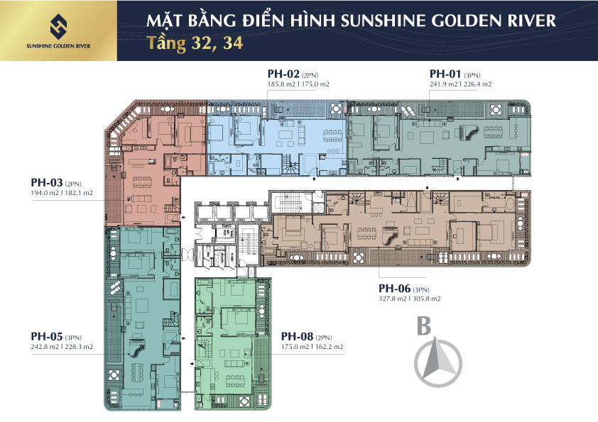 Mặt bằng thiết kế dự án Sunshine Golden River