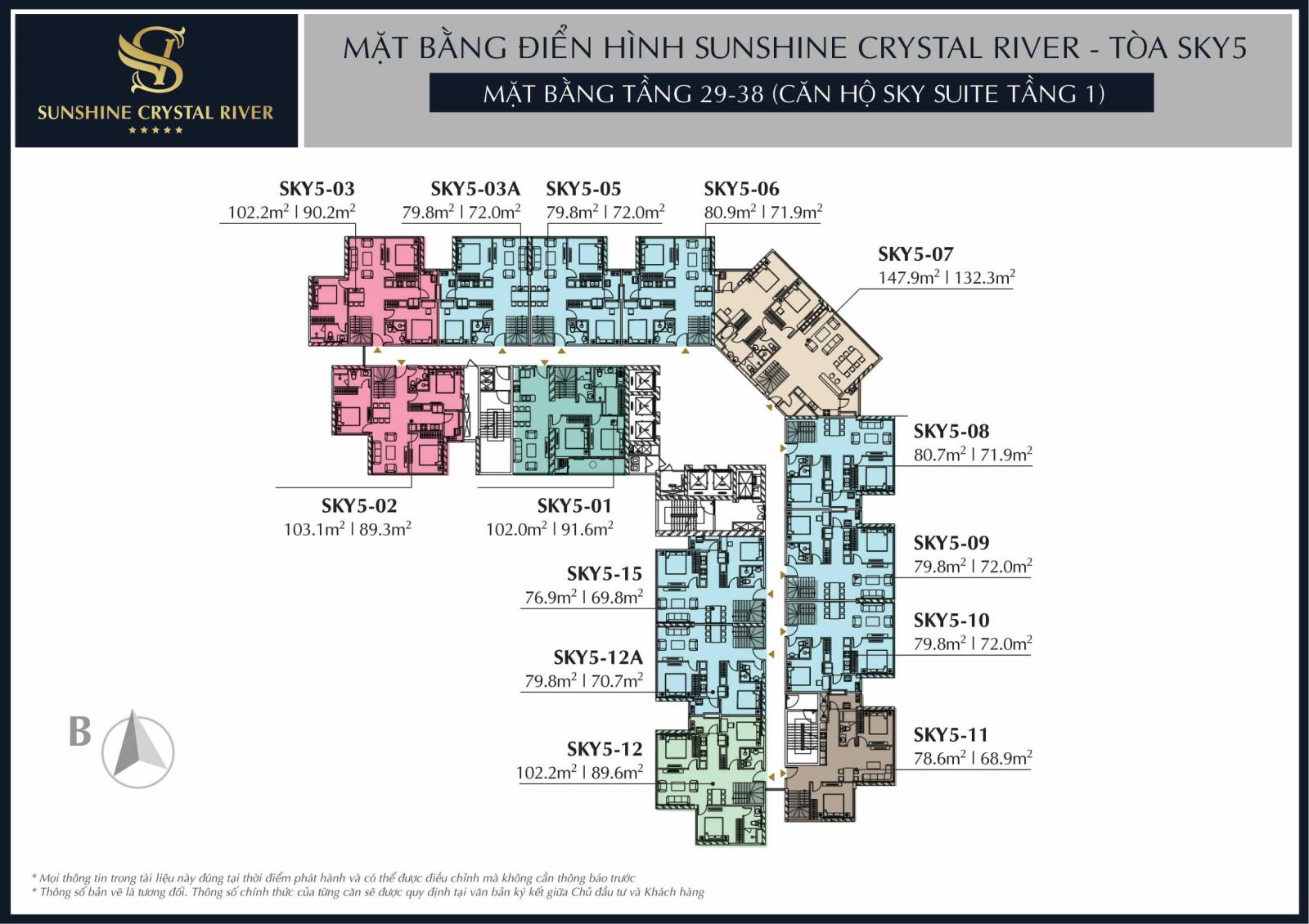 Mặt bằng thiết kế Sunshine Crystal River 4