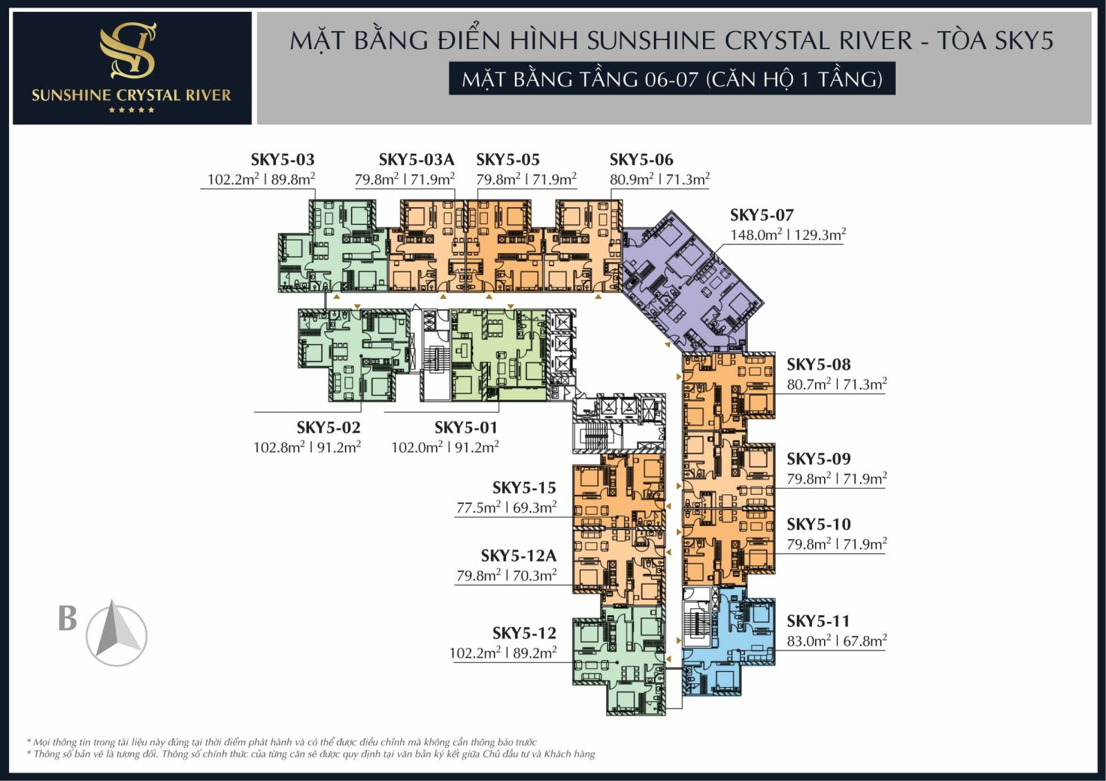 Mặt bằng thiết kế Sunshine Crystal River 2